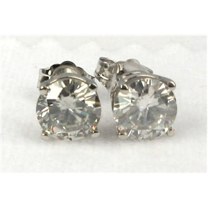 Diamond Stud Earrings, 2.06Ct, G Color, SI2 Clarity