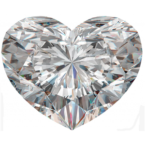 Beautiful Heart Shaped Loose Diamond, 1.5 Carats, F Color, VS1 Clarity Grading