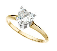 Heart Shaped Diamond Solitaire Ring, 1.32 Carats, VS1, G Color