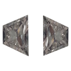 Brilliant Cut Loose Diamond Trapezoid Pair as side Stones