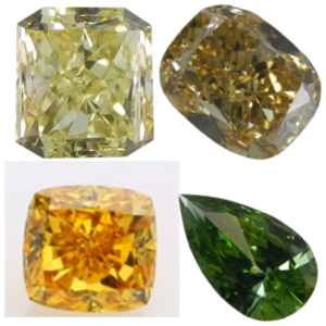 Four Beautiful Fancy Color Diamonds
