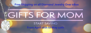 Get Free Shipping on Diamond Jewelry in time for Mother's Day