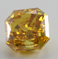 Radiant Cut GIA Certified Natural Fancy Deep Orange Yellow, SI1, 0.93 Ct