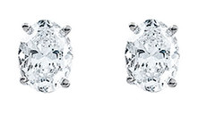 Oval Cut High Quality Diamond Stud Earrings