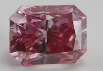 Radiant Cut Pinkish Purple HPHT Color Treated Loose Diamond (0.72 Ct, VS2)