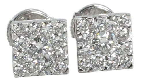 Invisible Set Diamond Stud Earring