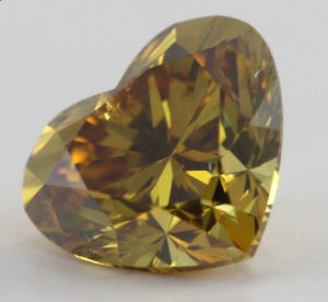 Heart Cut Loose Diamond (0.81 Ct, Natural Fancy Deep Brownish Yellow, SI3) GIA Certified