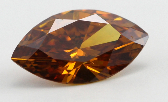 Marquise Cut Loose Diamond (0.63 Ct, Natural Fancy Deep Brownish Yellowish Orange, VS2) GIA Certified