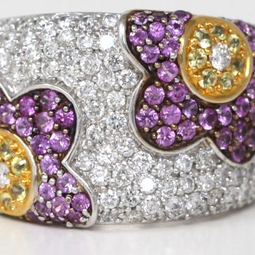 Pink and Purple Treated Diamond Jewelry