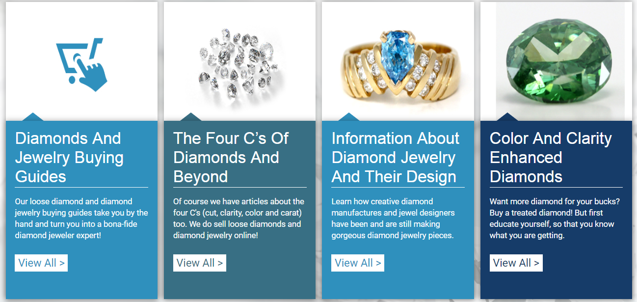 Our Diamond Education section has a new look.